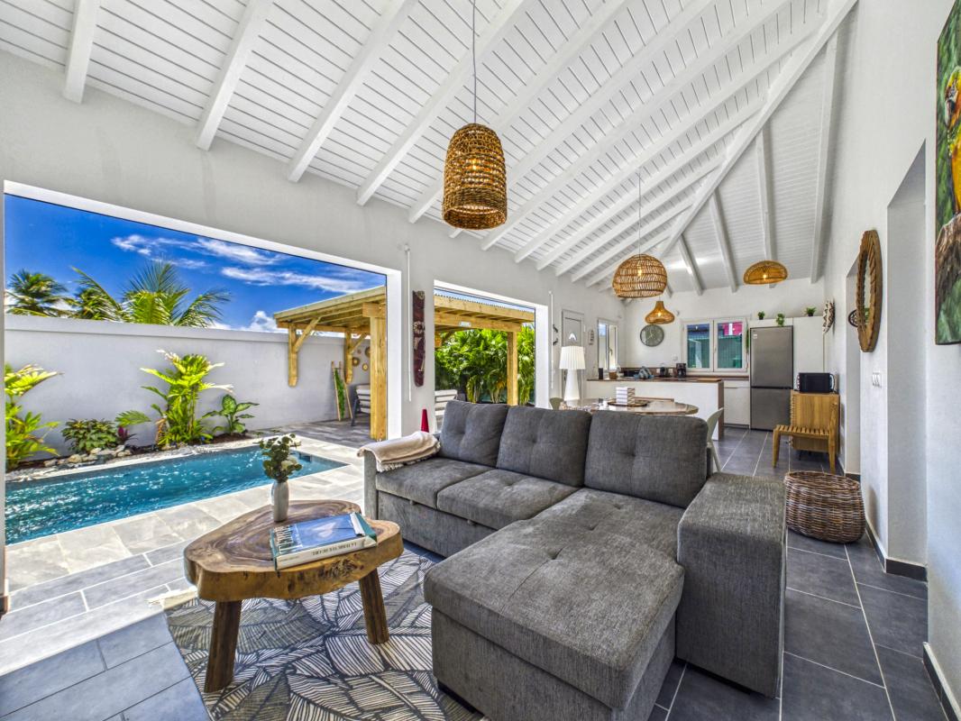 11.Guadeloupe Saint-François- location villa 4 peorsnnes-piscine
